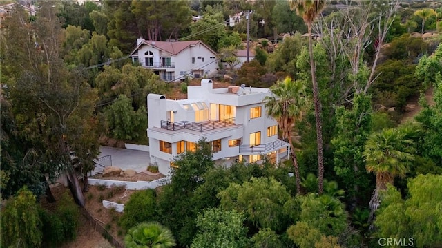 9314 Stevens Way, West Hills, CA 91304 - view from above of property with a heavily wooded area