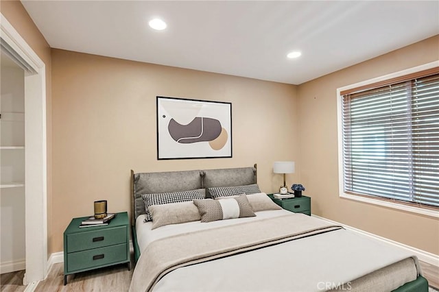 10290 Tujunga Canyon Blvd Unit 102, Tujunga, CA 91402 - bedroom featuring light wood-style floors, baseboards, and recessed lighting