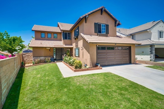 10025 Thornbird Ct, Moreno Valley, CA 92557 - view of front of property with stucco siding, concrete driveway, and a tile roof