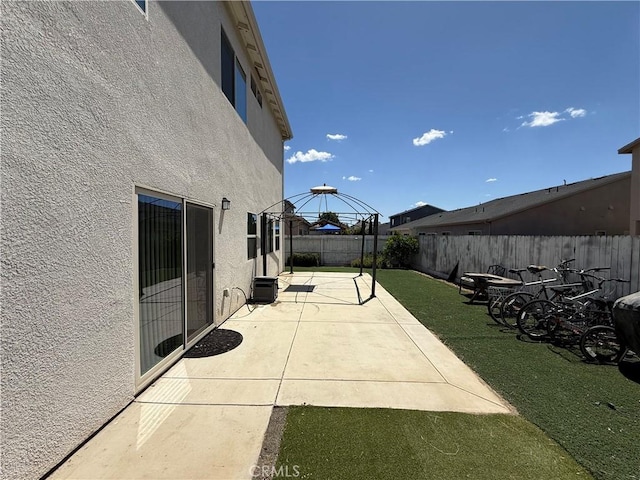 3751 De Soto Way, Merced, CA 95340 - view of patio featuring a fenced backyard and a gazebo