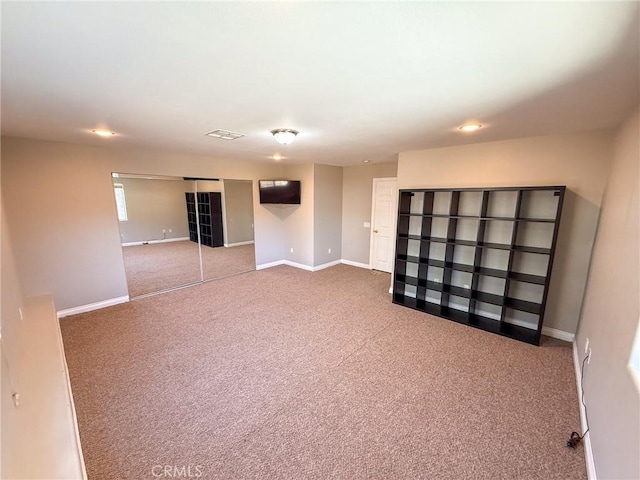 8921 Deer Trl, Frazier Park, CA 93225 - carpeted empty room featuring baseboards and recessed lighting