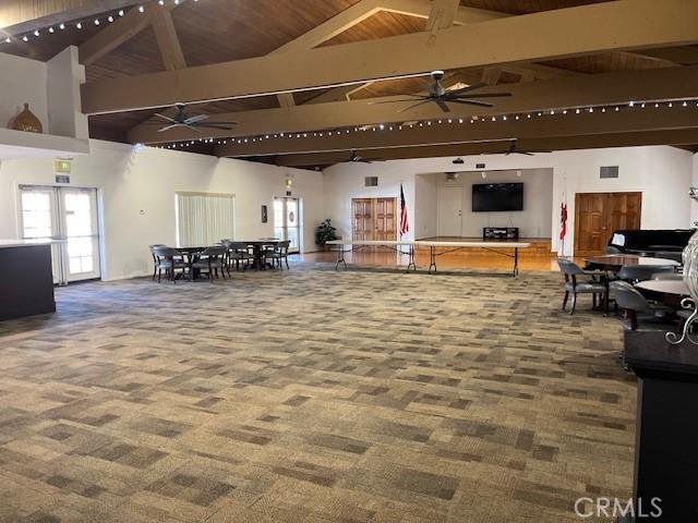 3060 Summer Set Cir, Banning, CA 92220 - view of patio / terrace with ceiling fan and outdoor dining area