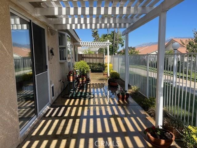 3060 Summer Set Cir, Banning, CA 92220 - fenced backyard featuring a pergola