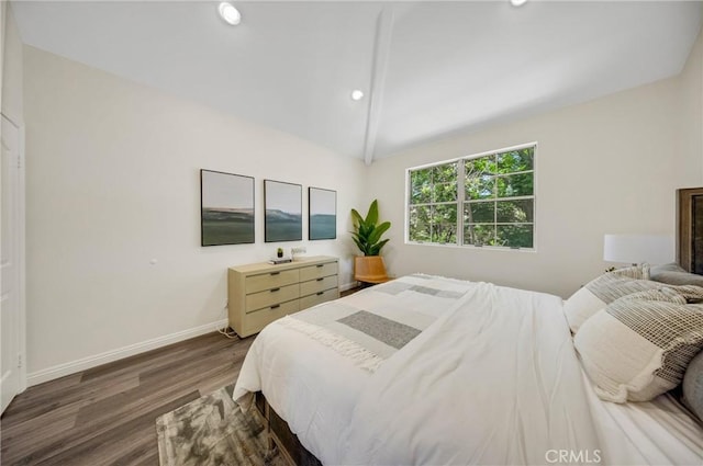 13385 Savanna, Tustin, CA 92782 - bedroom featuring wood finished floors, vaulted ceiling, baseboards, and recessed lighting