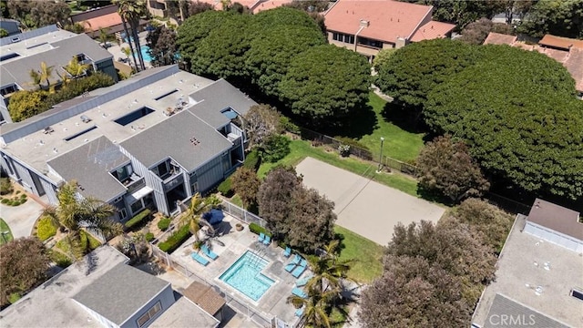 17072 Pacific Coast Unit 202, Huntington Beach, CA 92649 - drone / aerial view of a pool