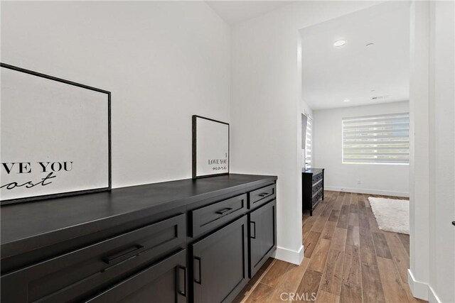 39494 Sagewood Rdg, Temecula, CA 92591 - corridor with light wood-type flooring, baseboards, and recessed lighting