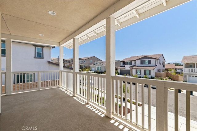 balcony featuring a residential view