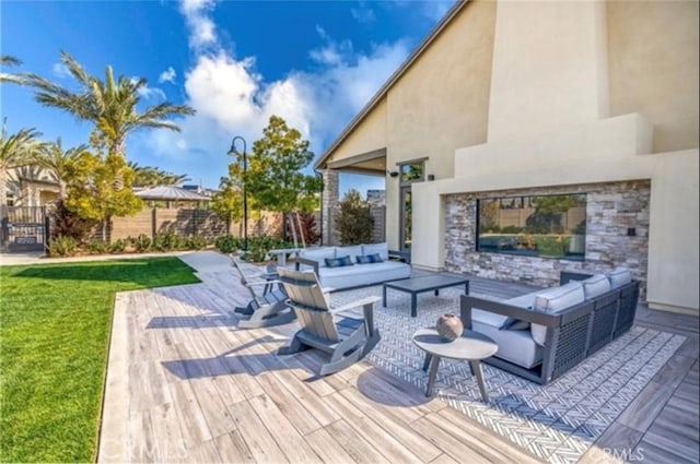 39494 Sagewood Rdg, Temecula, CA 92591 - wooden terrace with outdoor lounge area