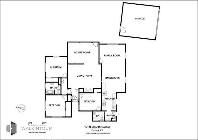 404 N San Jose Ave, Covina, CA 91723 - floor plan / room layout