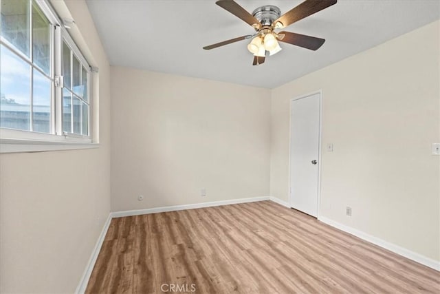 3439 De Anza Ave, Merced, CA 95348 - unfurnished room with wood finished floors, baseboards, and ceiling fan