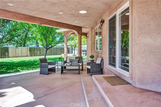 21425 Valley Oak Dr, Middletown, CA 95461 - view of patio / terrace with an outdoor hangout area