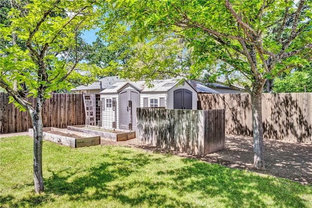 21425 Valley Oak Dr, Middletown, CA 95461 - view of yard featuring a shed, a garden, and an outbuilding