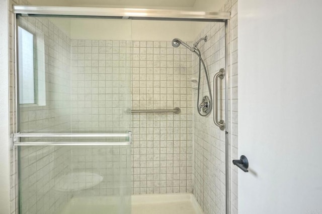 full bathroom featuring a shower stall