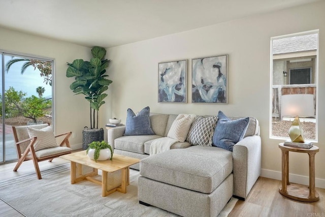 364 Compass Rd, Oceanside, CA 92054 - living area with light wood-style flooring and baseboards
