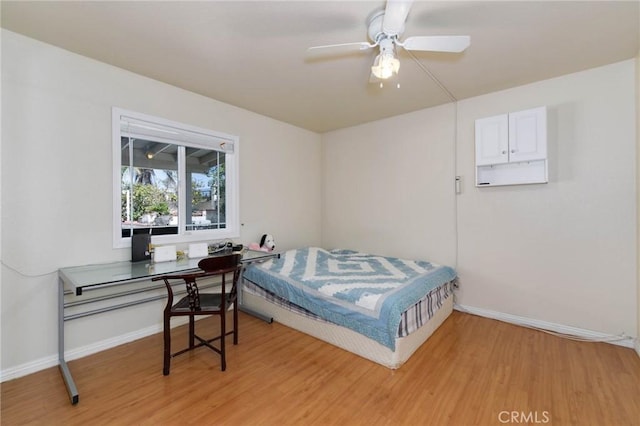 1158 Regal Canyon Dr, Walnut, CA 91789 - bedroom featuring light wood-style floors, baseboards, and a ceiling fan