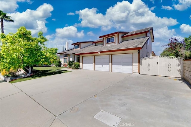 1158 Regal Canyon Dr, Walnut, CA 91789 - traditional home with driveway, a gate, fence, and a garage
