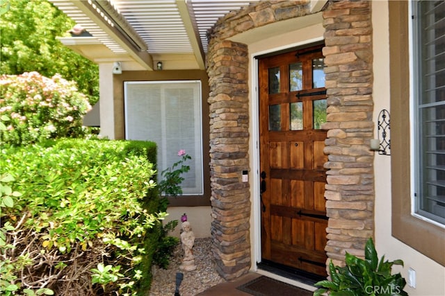 29424 Springside Dr, Menifee, CA 92584 - property entrance with stone siding