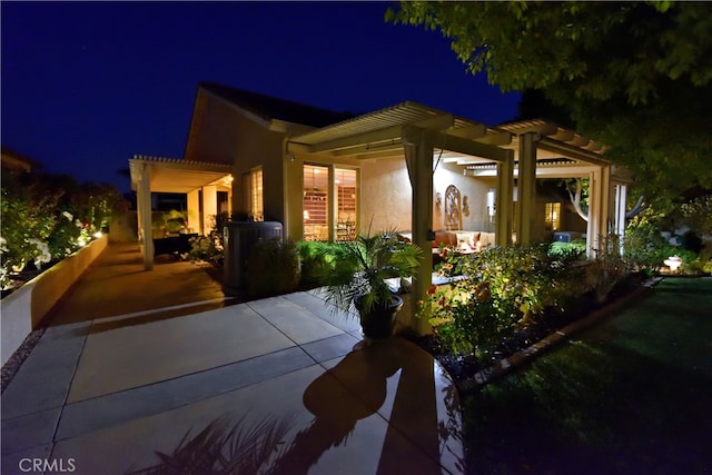 29424 Springside Dr, Menifee, CA 92584 - exterior space featuring a pergola, a patio, and stucco siding