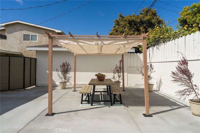 20010 Ingrum Way, Torrance, CA 90503 - view of patio with outdoor dining space, fence, and a pergola