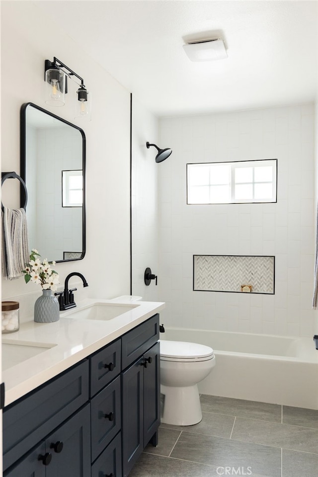 20010 Ingrum Way, Torrance, CA 90503 - full bathroom featuring double vanity, toilet, and tub / shower combination