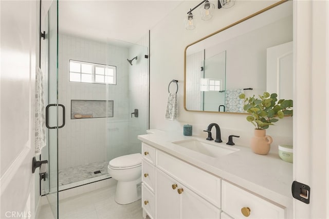 20010 Ingrum Way, Torrance, CA 90503 - full bathroom with a shower stall, toilet, vanity, and tile patterned flooring