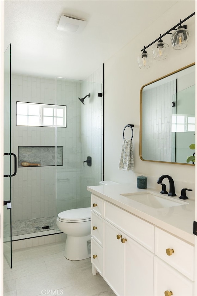 20010 Ingrum Way, Torrance, CA 90503 - full bath featuring toilet, a shower stall, vanity, and tile patterned flooring