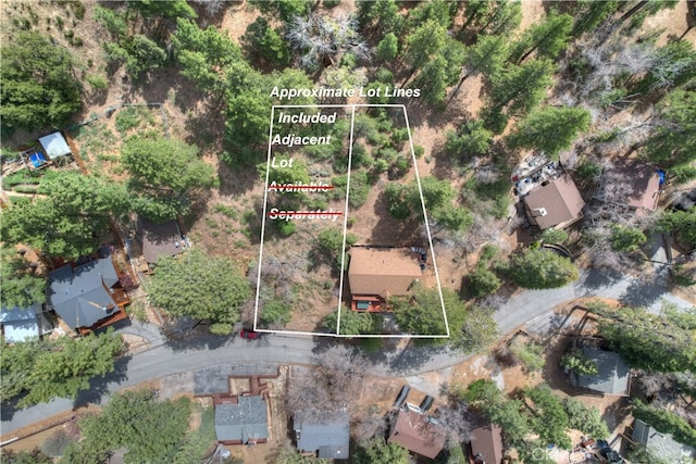 43214 Sunset Dr, Big Bear Lake, CA 92315 - view of property location with property boundaries highlighted