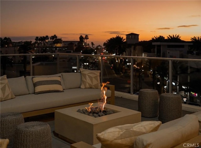 414 Main Unit 200, Huntington Beach, CA 92648 - view of patio / terrace featuring an outdoor living space with a fire pit