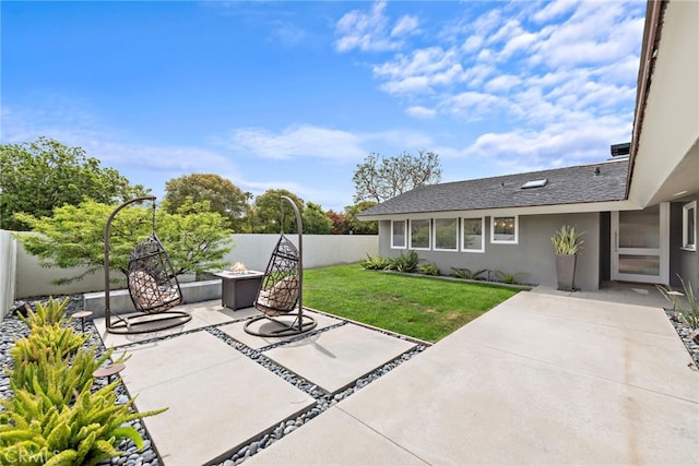 1601 Kent Ln, Newport Beach, CA 92660 - view of patio featuring a fire pit