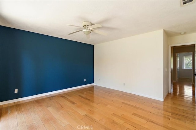 168 Radford Ct, Riverside, CA 92507 - unfurnished room with a ceiling fan, light wood-style floors, and baseboards