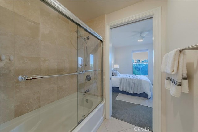 28220 Highridge Rd Unit 104, Rancho Palos Verdes, CA 90275 - full bathroom featuring enclosed tub / shower combo, tile patterned floors, and ensuite bath