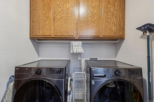 3631 Alta Vista Dr, Fallbrook, CA 92028 - laundry area featuring separate washer and dryer and cabinet space