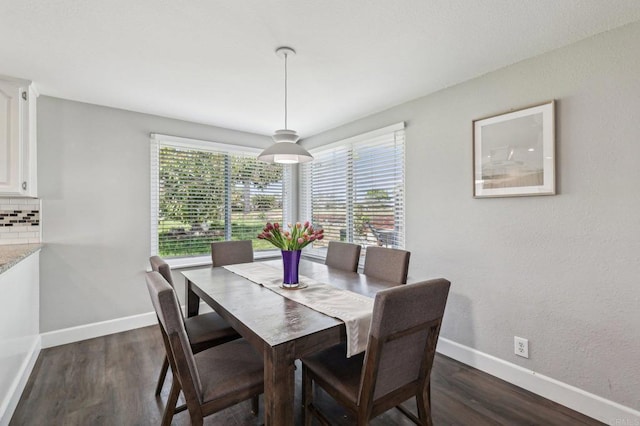 3631 Alta Vista Dr, Fallbrook, CA 92028 - dining space with baseboards and dark wood finished floors