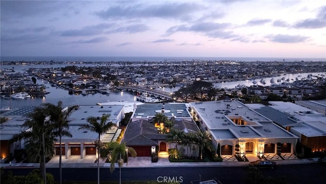 1131 Dolphin Ter, Corona Del Mar, CA 92625 - aerial view at dusk of a water view