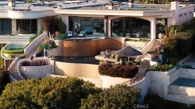 1131 Dolphin Ter, Corona Del Mar, CA 92625 - view of patio / terrace featuring stairs