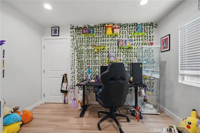 1343 Cordon Dr, City Terrace, CA 90063 - office space featuring wood finished floors and recessed lighting