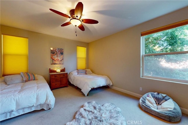 5595 Tanbark Ct, Avila Beach, CA 93424 - carpeted bedroom featuring a ceiling fan and baseboards