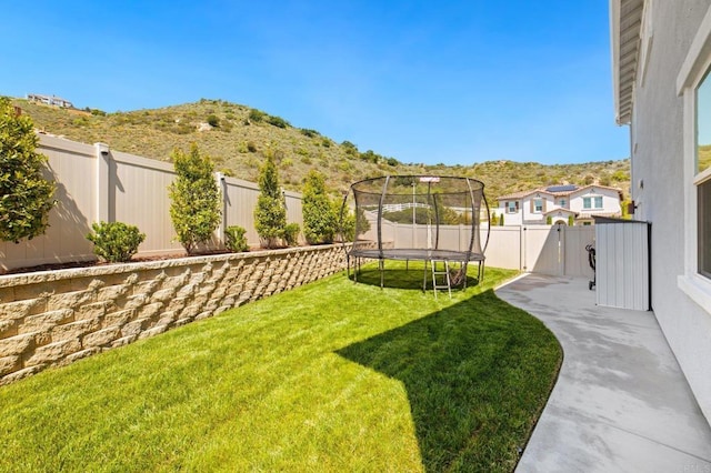 4650 Silent Knoll Dr, Fallbrook, CA 92028 - view of yard featuring a trampoline and a mountain view