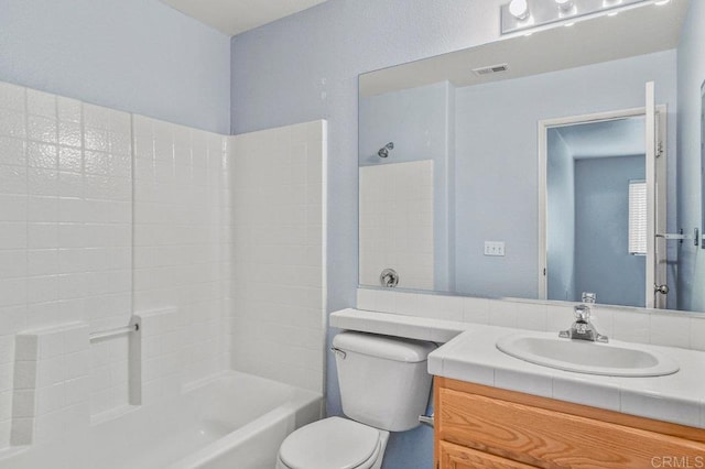 2550 Garnet Peak Rd, Chula Vista, CA 91915 - bathroom featuring toilet, vanity, and washtub / shower combination