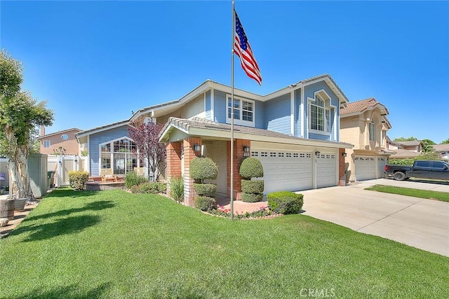 6730 Harrington Ct, Chino, CA 91710 - view of front of house with an attached garage and driveway