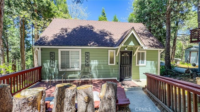 23120 Sycamore Ln, Crestline, CA 92325 - view of front of property featuring a shingled roof