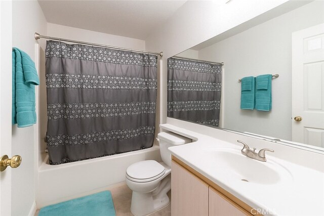 516 Venice Way, Inglewood, CA 90302 - full bath featuring vanity, shower / bath combo with shower curtain, and tile patterned floors