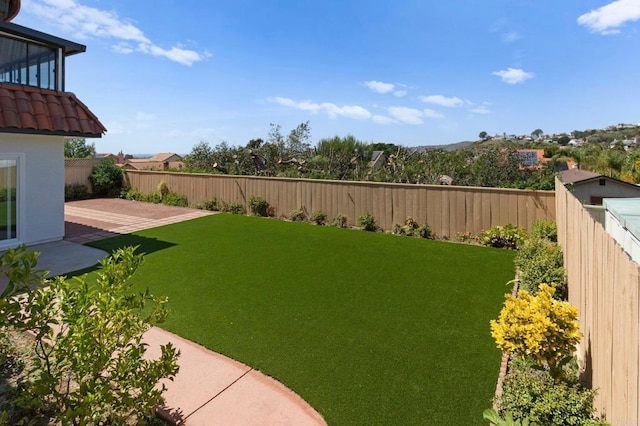 view of yard featuring a patio