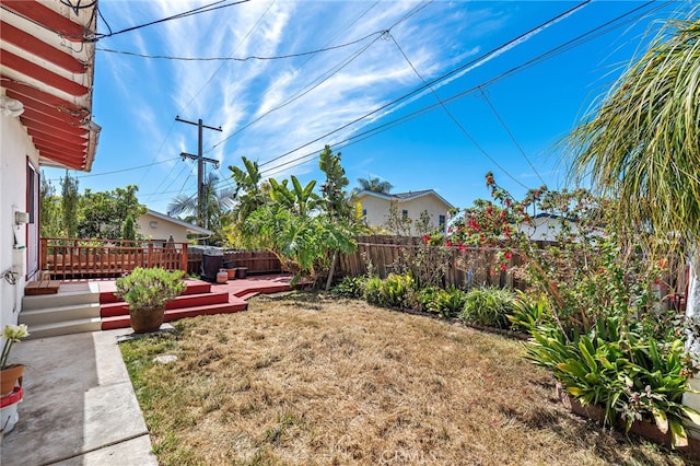 104 W Avenida Cadiz, San Clemente, CA 92672 - view of yard featuring a wooden deck