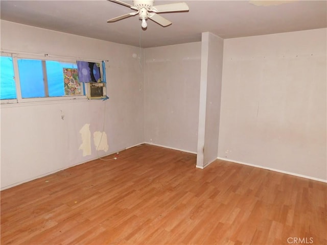 8553 Chimineas Ave, Northridge, CA 91325 - unfurnished room with ceiling fan, light wood finished floors, and baseboards