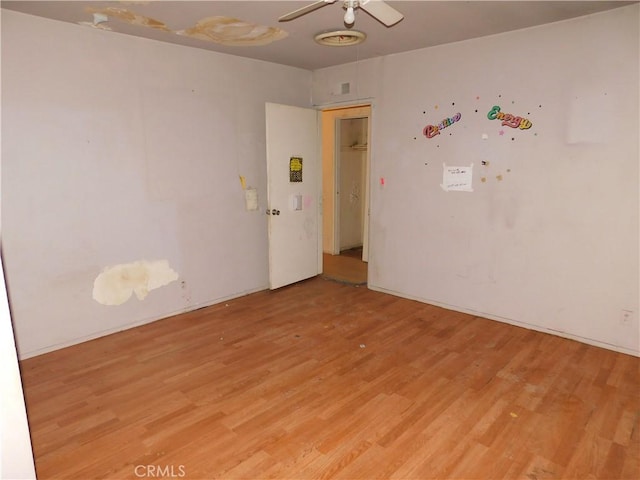 8553 Chimineas Ave, Northridge, CA 91325 - spare room with light wood-style flooring and ceiling fan