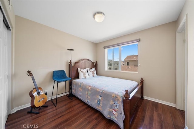 414 Silk Tree, Irvine, CA 92606 - bedroom featuring baseboards, wood finished floors, and a closet