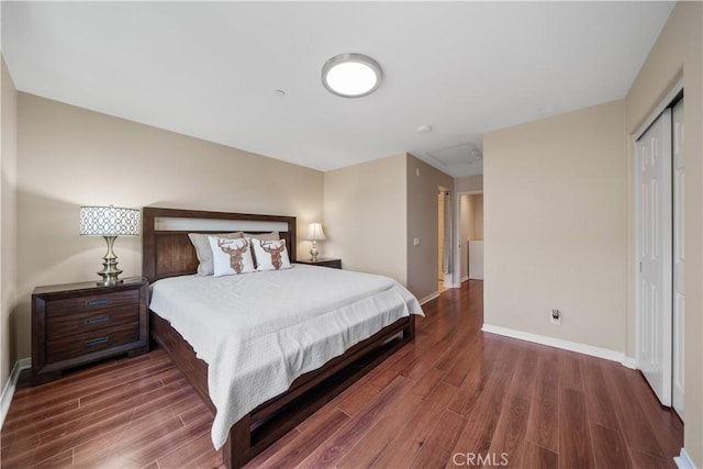 414 Silk Tree, Irvine, CA 92606 - bedroom with wood finished floors, baseboards, and a closet