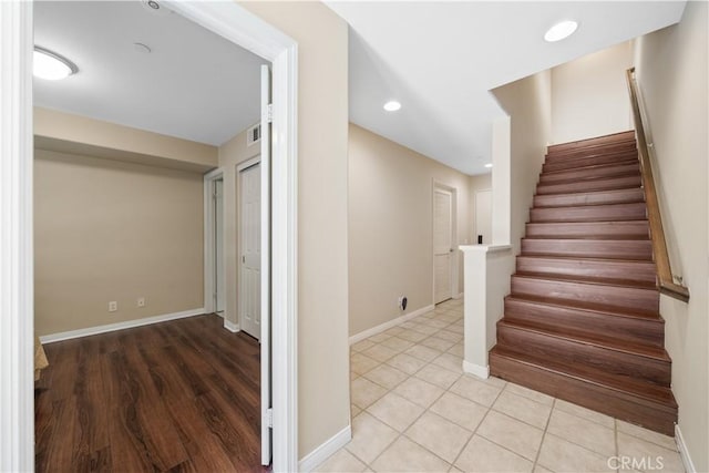 414 Silk Tree, Irvine, CA 92606 - stairway featuring baseboards and recessed lighting