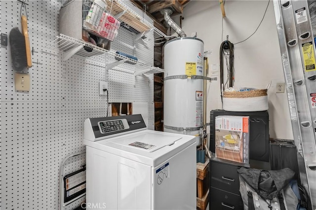 1599 21st St, Oceano, CA 93445 - washroom featuring washer / clothes dryer and secured water heater